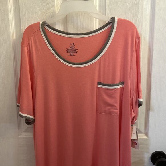 Secret Treasures Women's Plus Size Knit Sleep Short Sleeve Shirt XL 16/18 NWT - Picture 2 of 13